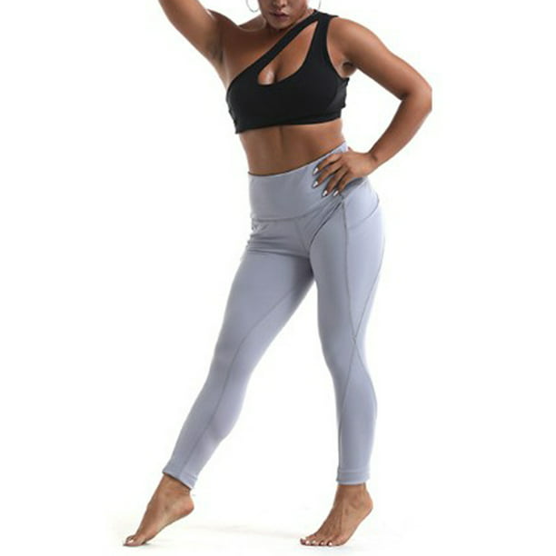 Women Anti-Cellulite Yoga Pants Pockets High Waist Leggings PUSH UP Sports GYM 
